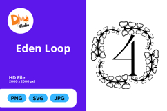 Eden Loop - Modern Monogram with Editable Center Product Image 1