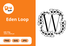 Eden Loop - Modern Monogram with Editable Center Product Image 1