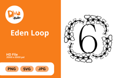Eden Loop - Modern Monogram with Editable Center Product Image 1