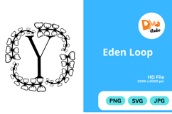 Eden Loop - Modern Monogram with Editable Center Product Image 1