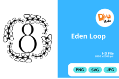 Eden Loop - Modern Monogram with Editable Center Product Image 1