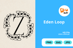 Eden Loop - Modern Monogram with Editable Center Product Image 1