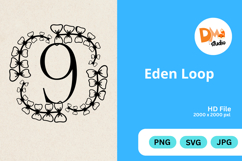 Eden Loop - Modern Monogram with Editable Center Product Image 1