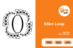 Eden Loop - Modern Monogram with Editable Center Product Image 1