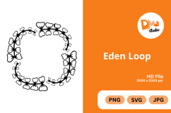 Eden Loop - Modern Monogram with Editable Center Product Image 1