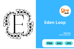Eden Loop - Modern Monogram with Editable Center Product Image 1