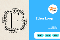 Eden Loop - Modern Monogram with Editable Center Product Image 1