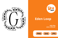 Eden Loop - Modern Monogram with Editable Center Product Image 1