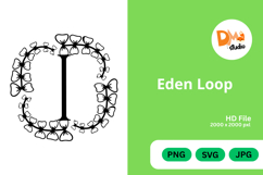 Eden Loop - Modern Monogram with Editable Center Product Image 1