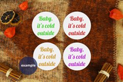 4 Round Coasters Mockup PSD, Coaster set mockup, Winter mock Product Image 3