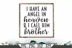 I Have An Angel In Heaven And I Call Him Brother SVG Product Image 1