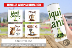 Coffee Skull Humor Sarcastic Tumbler Product Image 1