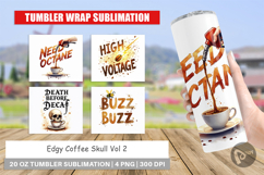 Coffee Skull Humor Sarcastic Tumbler Product Image 1