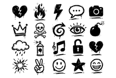 Edgy Street Art Symbols Vector Icon Collection Product Image 2
