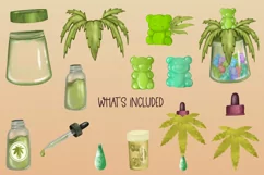 Edible Gummies| 15 PNG Edible Cannibis Illustration Clipart Product Image 2