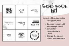 50 Instagram customizable canva posts, Social media kit Product Image 1