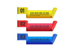 Editable color labels banner infographic template design Product Image 1