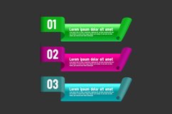 Editable color labels banner infographic template isolated Product Image 2
