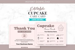 Editable Cupcake Care Card Template Product Image 1