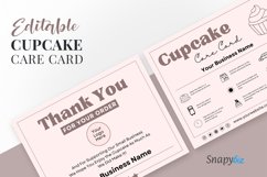 Editable Cupcake Care Card Template Product Image 3