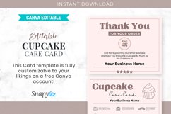 Editable Cupcake Care Card Template Product Image 4