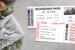 Canva Editable Emirates Airlines Ticket Travel Trip Template Product Image 6