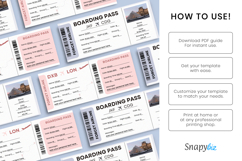 Canva Editable Emirates Airlines Ticket Travel Trip Template Product Image 5