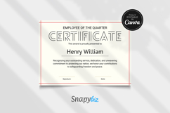 Employee of the Year Appreciation Certificate Canva Template Product Image 9