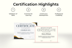 Employee of the Year Appreciation Certificate Canva Template Product Image 5