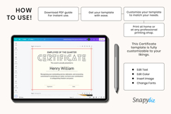 Employee of the Year Appreciation Certificate Canva Template Product Image 3