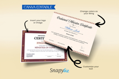 Printable Ordination Certificate Canva Template Product Image 10