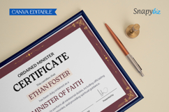 Printable Ordination Certificate Canva Template Product Image 2