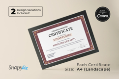 Printable Ordination Certificate Canva Template Product Image 6