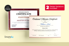 Printable Ordination Certificate Canva Template Product Image 1