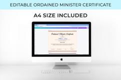 Printable Ordination Certificate Canva Template Product Image 4