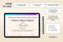Printable Ordination Certificate Canva Template Product Image 3
