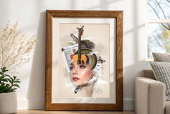 Surreal Musical Muse Digital Collage Art Product Image 2