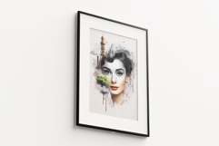 Surreal Steampunk Digital Collage Woman Portrait Art Product Image 2