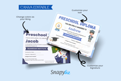 Printable Preschool Graduation Diploma Custom Template Product Image 10