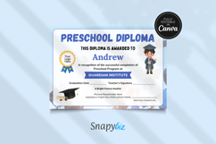 Printable Preschool Graduation Diploma Custom Template Product Image 9