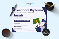Printable Preschool Graduation Diploma Custom Template Product Image 8