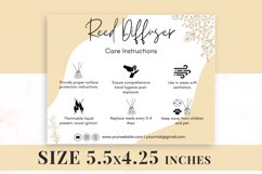 Editable Reed Diffuser Care Instructions Product Image 2