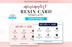 Editable Resin Care Card Template