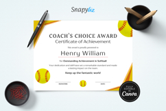 Printable Softball Recognition Certificates Canva Templates Product Image 8