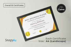 Printable Softball Recognition Certificates Canva Templates Product Image 6