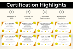 Printable Softball Recognition Certificates Canva Templates Product Image 4