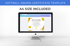 Printable Softball Recognition Certificates Canva Templates Product Image 2