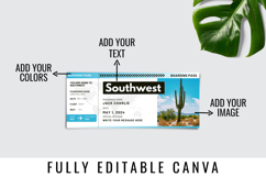 Editable Southwest Flight Ticket Printable Template Product Image 7