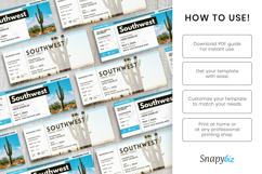 Editable Southwest Flight Ticket Printable Template Product Image 3