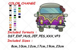 Camper Van, Instant Download, 70s Embroidery Product Image 1